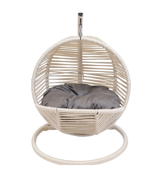 Pletena košara za mačke in majhne pse, za ljuljanje, bež