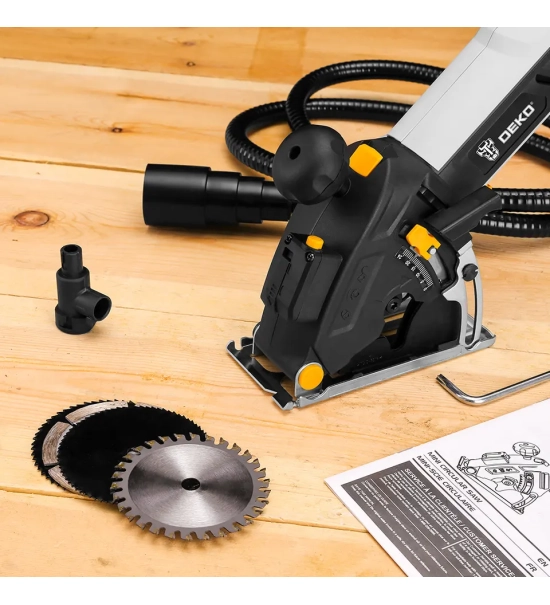 Mini ručna kružna pila s laserom, cirkular, 4 oštrice, odvod prašine, BMC BOX