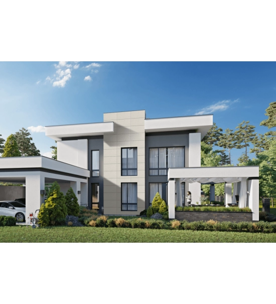 Facade wall cladding panel, quartz, 450x900x3mm, PKE/001 (0.405 m²)