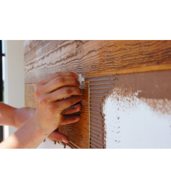 Fasadna obloga u roli, imitacija drveta, zlatni hrast, 260cm x 18 cm x 0,3 cm (0,47 m²)