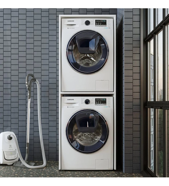 Ormar za perilicu i sušilicu rublja ECO, bijeli, 176x67x65 cm