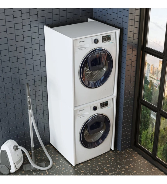 Ormar za perilicu i sušilicu rublja ECO, bijeli, 176x67x65 cm