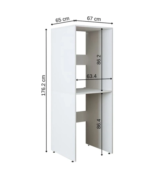 Ormar za perilicu i sušilicu rublja ECO, bijeli, 176x67x65 cm