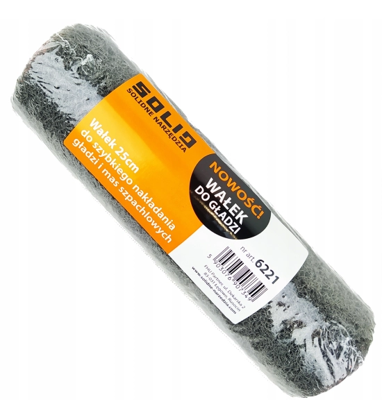 Valjak za gletovanje, 25 cm + držač, SOLID