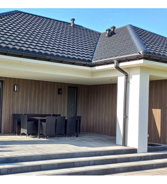 WPC wall cladding panel, board, WPC, 219x26x2900mm, brown (0.63 m2)