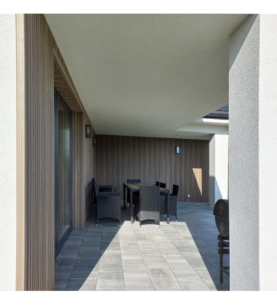 WPC wall cladding panel, board, WPC, 219x26x2900mm, brown (0.63 m2)