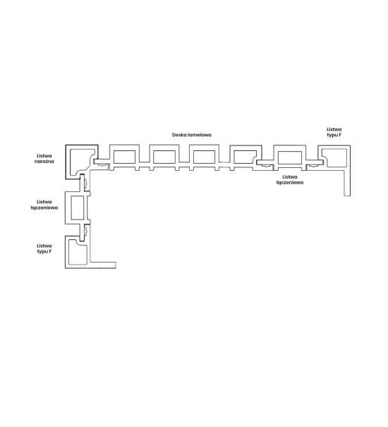 WPC wall cladding panel, board, WPC, 219x26x2900mm, golden oak (0.63 m2)