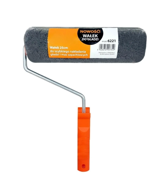Valjak za gletovanje, 25 cm + držač, SOLID