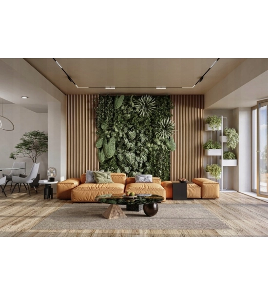 Decorative wooden acoustic wall panel, oak, 28x275cm (0.77 m²)