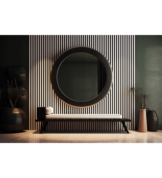 Decorative wooden acoustic wall panel, white matte, 28x275cm (0.77 m²)