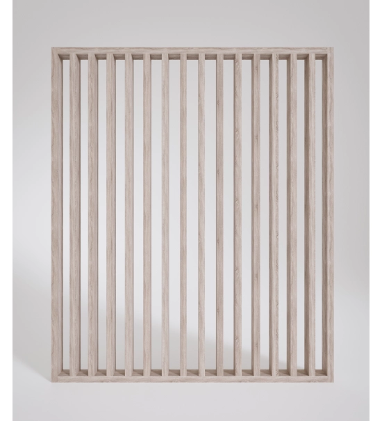 Pregradni zid od letvica spremljen za montažu, hrast sonoma, 51cm (7 lamele)