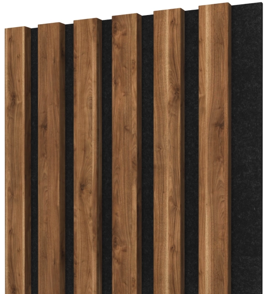 Akustični drveni paneli, svijetli orah, 28x275cm (0.77 m²)
