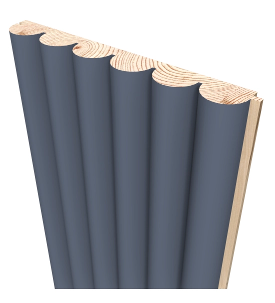 ZAOBLJEN stenski panel, masivni les, vodoodporen, TEMNO MODRO, 147x2750 mm (0.40 m²)