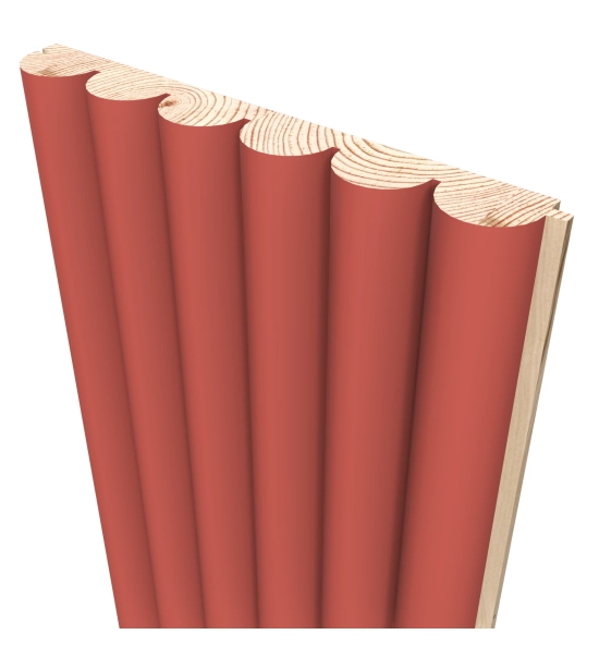 ZAOBLJEN stenski panel, masivni les, vodoodporen, TEMNO MODRO, 147x2750 mm (0.40 m²)