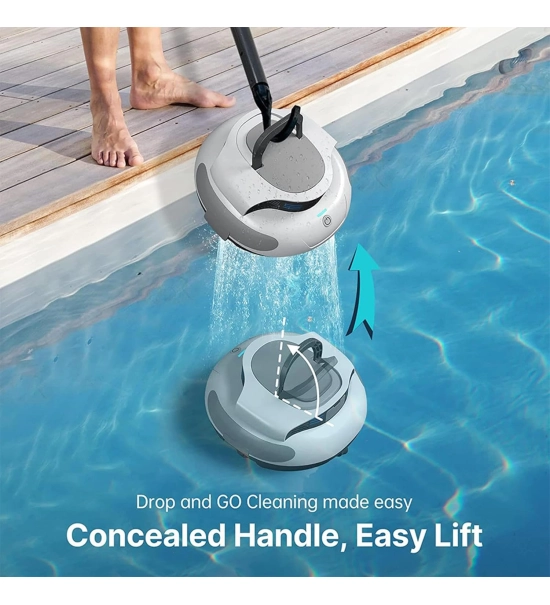 TUTTA baterijski robotski usisavač za bazen, 5000mAh baterija, IPX8 vodootporan, 100 min rada, do 3m dubine, do 93 m²