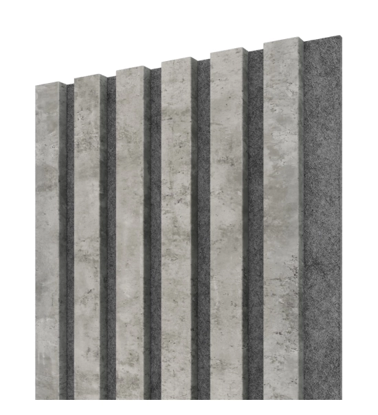 Akusztikus fa panel, BETON/LOFT, 28x275cm (0.77 m²)