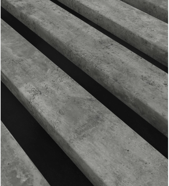 Akusztikus fa panel, BETON/LOFT, 28x275cm (0.77 m²)