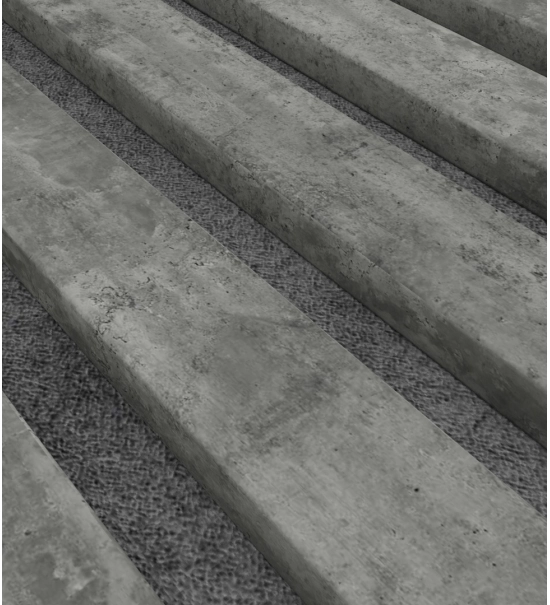 Akusztikus fa panel, BETON/LOFT, 28x275cm (0.77 m²)