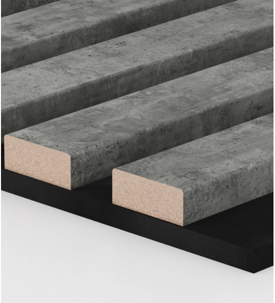 Akusztikus fa panel, BETON/LOFT, 28x275cm (0.77 m²)