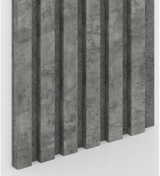 Akusztikus fa panel, BETON/LOFT, 28x275cm (0.77 m²)