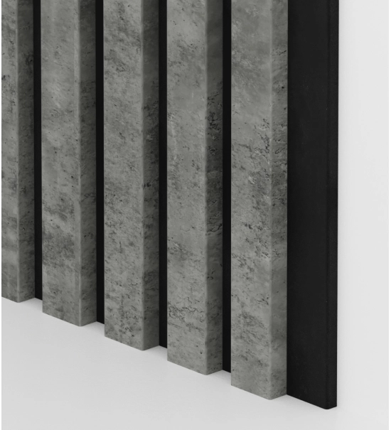 Akusztikus fa panel, BETON/LOFT, 28x275cm (0.77 m²)