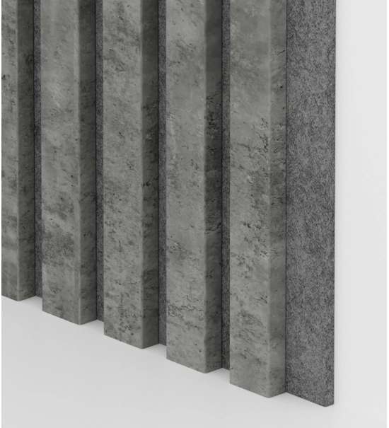 Akusztikus fa panel, BETON/LOFT, 28x275cm (0.77 m²)