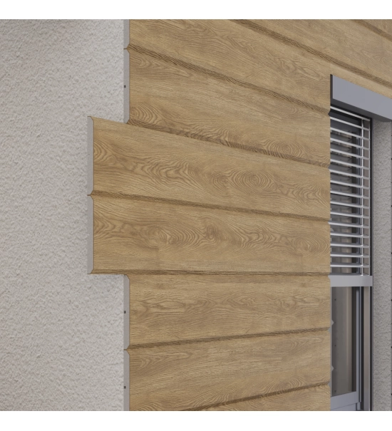 Fasadna obloga imitacija drveta, stiropor, hrast, 18 cm x 1,9 cm x 200 cm (0,36 m2)