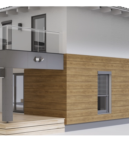 Fasadna obloga imitacija drveta, stiropor, hrast, 18 cm x 1,9 cm x 200 cm (0,36 m2)