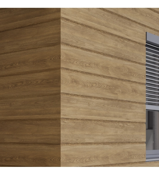 Fasadna obloga imitacija drveta, stiropor, hrast, 18 cm x 1,9 cm x 200 cm (0,36 m2)