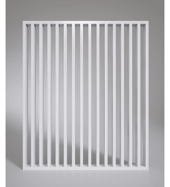 Pregradni zid od letvica spremljen za montažu, bela mat, 51cm (7 lamele)