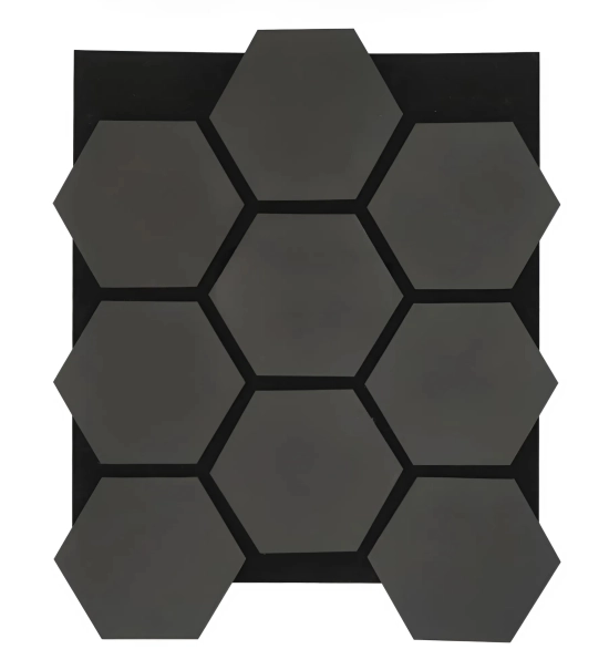 Acoustic wall panel, HEXAGON ANTHRACITE, 790x646 mm