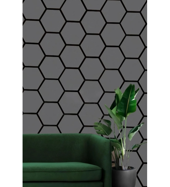 Acoustic wall panel, HEXAGON ANTHRACITE, 790x646 mm