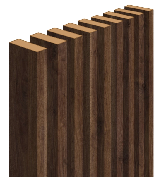 Drvene letvice za pregradni zid (28x60mm) (orah)