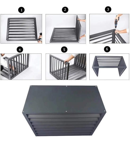 Poklopac za toplinsku pumpu, antracit, 120x150x80 cm