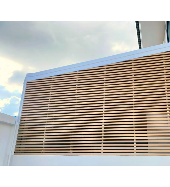 WPC louver slat FS-03A, sanded texture, LIGHT OAK, 50x50x2900 mm