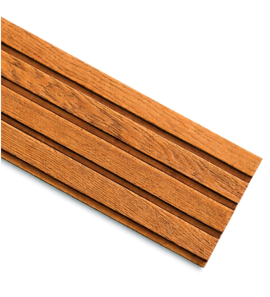 Lamella facade cladding, wood imitation, GOLDEN OAK, 260 x 18 x 0.3 cm (0.47 m²)