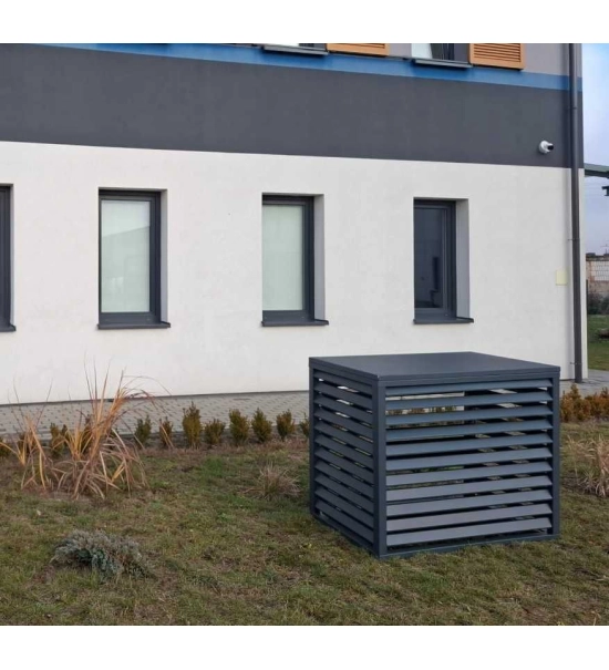 Outdoor cover for heat pump, anthracite, 120x150x80 cm