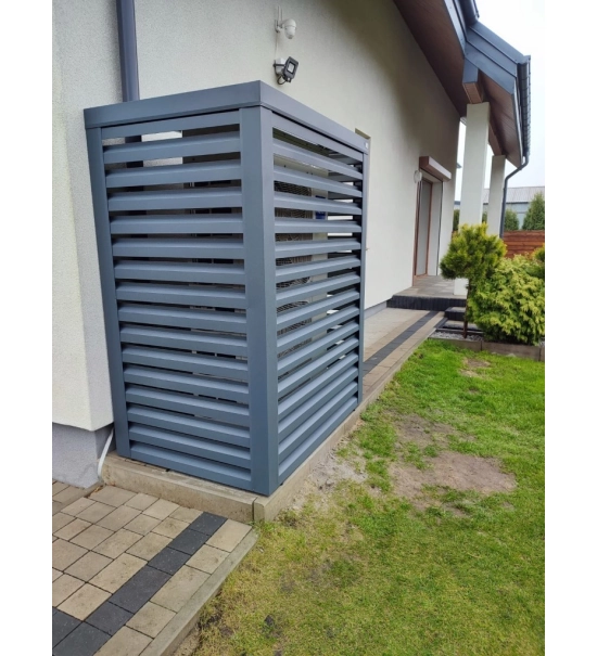 Outdoor cover for heat pump, anthracite, 120x150x80 cm