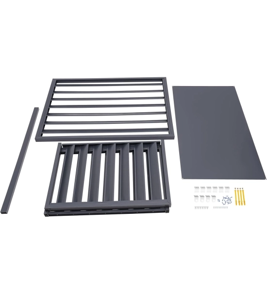 Outdoor cover for heat pump, anthracite, 120x150x80 cm