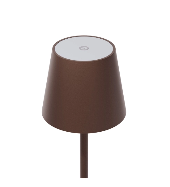 Asztali lámpa éttermekhez, BARNA, akkumulátoros, újratölthető, 3600 mAh