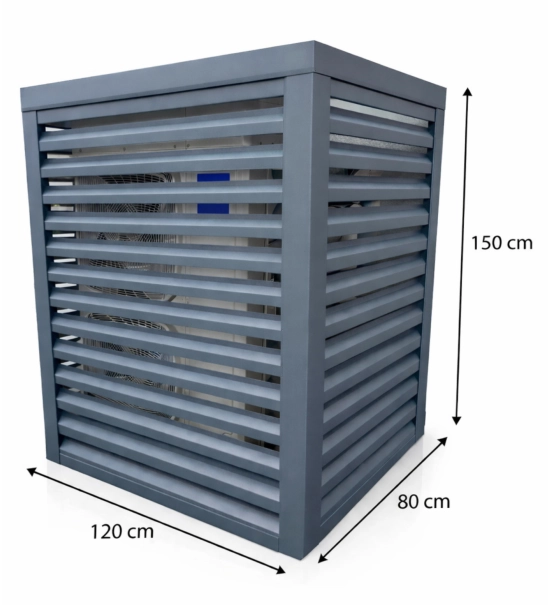 Outdoor cover for heat pump, anthracite, 120x150x80 cm