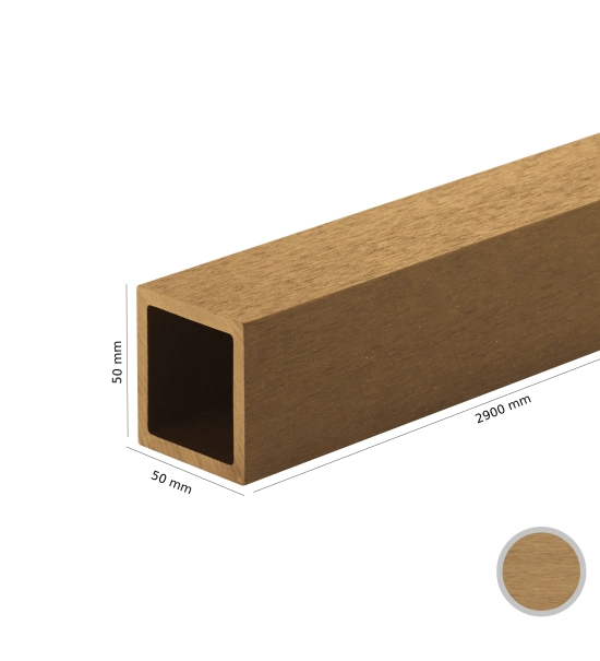 WPC louver slat FS-03A, sanded texture, LIGHT OAK, 50x50x2900 mm