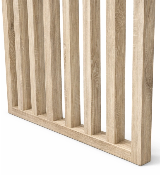 Pregradni zid od letvica spremljen za montažu, hrast sonoma, 51cm (7 lamele)