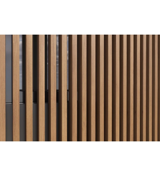 WPC timber tube LT-04A, 3D grain wood, AURORA, 100x50x2900 mm
