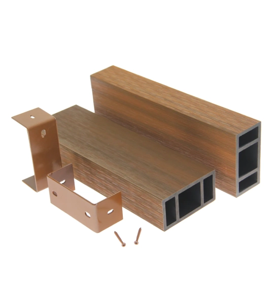 WPC timber tube LT-04A, 3D grain wood, AURORA, 100x50x2900 mm