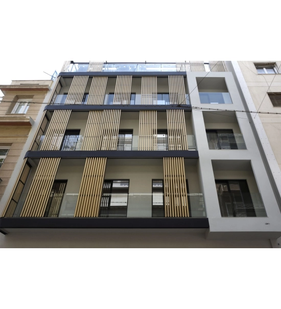 WPC louver slat FS-03A, sanded texture, LIGHT OAK, 50x50x2900 mm