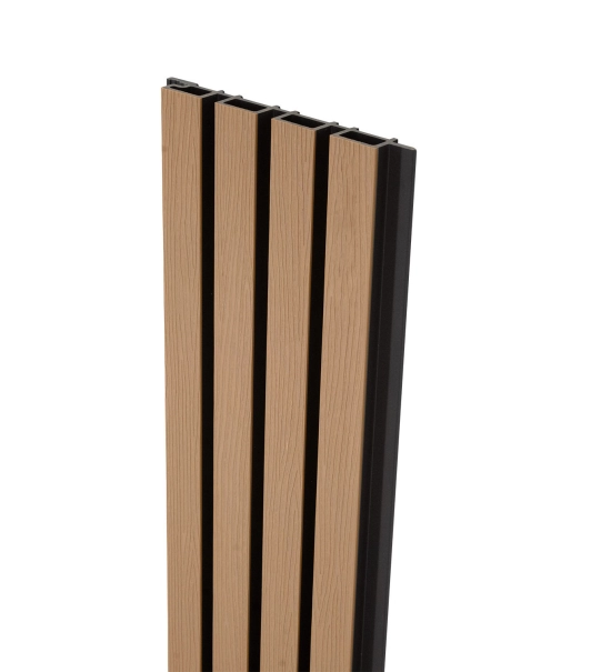 WPC homlokzati panel JUHAR/FEKETE, 219x2900 mm, hullámos textúra, half co-extrusion (0,63 m²)