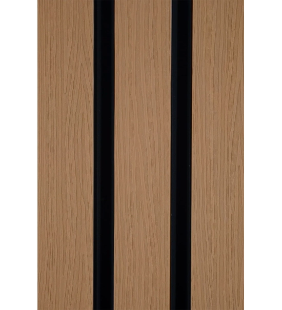 WPC homlokzati panel JUHAR/FEKETE, 219x2900 mm, hullámos textúra, half co-extrusion (0,63 m²)