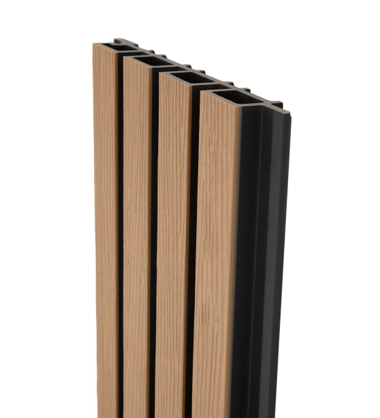 WPC homlokzati panel JUHAR/FEKETE, 219x2900 mm, hullámos textúra, half co-extrusion (0,63 m²)