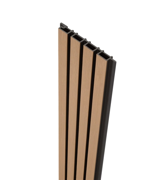 WPC homlokzati panel JUHAR/FEKETE, 219x2900 mm, hullámos textúra, half co-extrusion (0,63 m²)